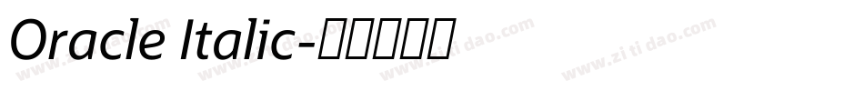 Oracle Italic字体转换